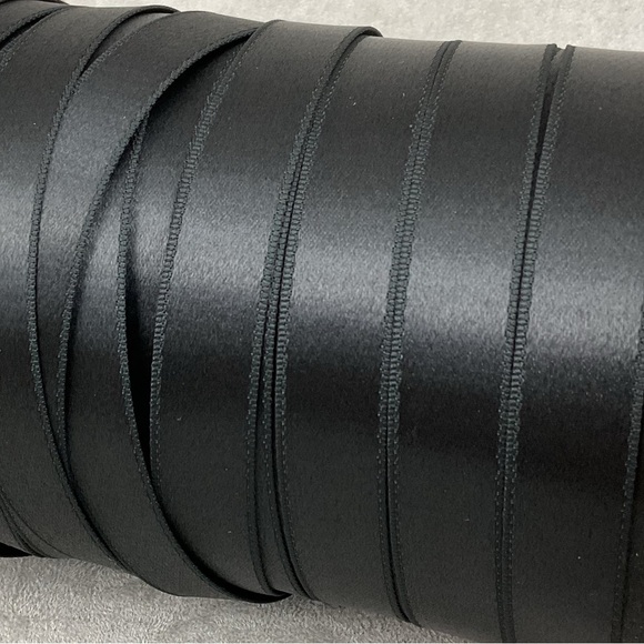 8 yards black heavy duty single faced 3/4” satin sewing trim - Picture 1 of 4